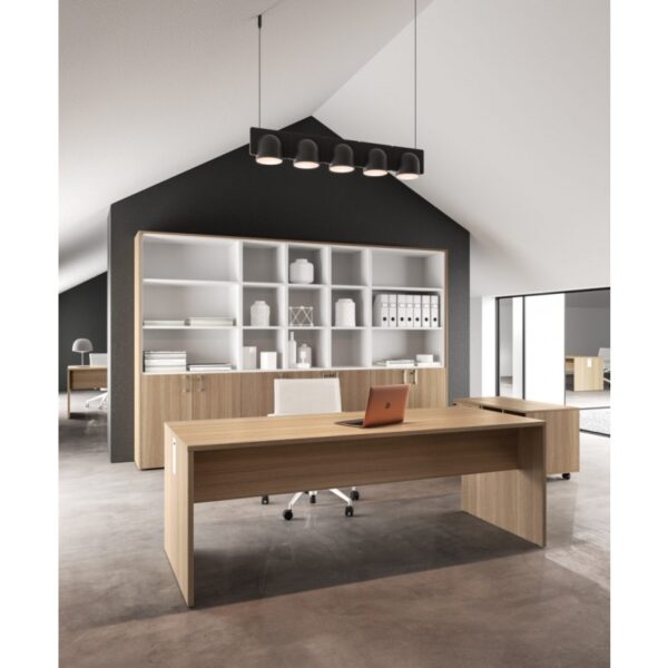 scrivania funny plus fianco legno rovere bianco